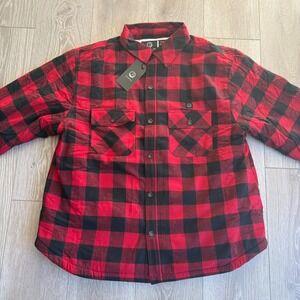 NWT Sail Wind Mens Red & Black Buffalo Check Recharge Heated Jacket Size X-Large